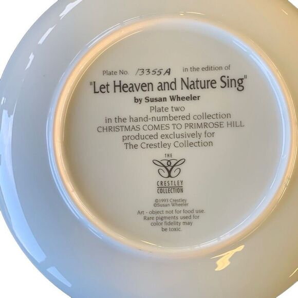 Vintage Crestley Collection Susan Wheeler Let Heaven and Nature Sing Americana - Picture 5 of 7